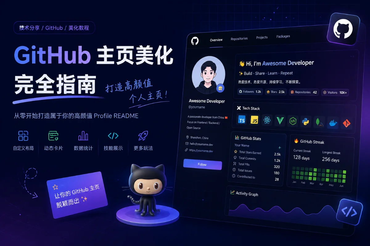 打造属于自己的 GitHub 主页：设计与优化记录